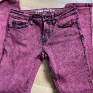 Hot Topic Skinny Red and Black Pants